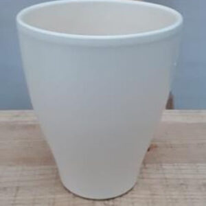 Ceramic Boule Orchid Pot Pearl/Off White Matt 14 CM