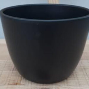 Ceramic Boule Pot Anthracite Black Matt 13.5/12/9.5 CM