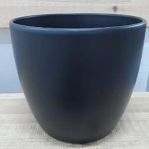 Ceramic Boule Pot Anthracite Black Matt 28 CM