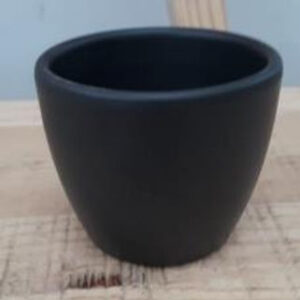 Ceramic Boule Pot Anthracite Black Matt 7/6/5 CM