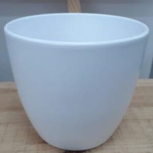 Ceramic Boule Pot White Matt 19/17/12.5 CM