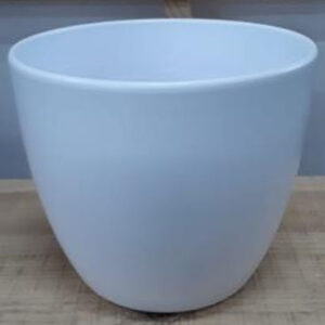 Ceramic Boule Pot White Matt 22 CM