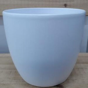Ceramic Boule Pot White Matt 28 CM