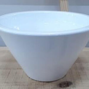 Ceramic Bowl Taper Helmer Pot White 21.5/11/5 CM