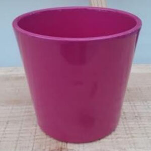 Ceramic Dida Orchid Pot Fuchsia Shiny 13 CM