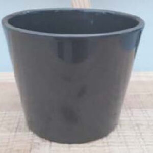 Ceramic Dida Orchid Pot Grey Shiny 13 CM